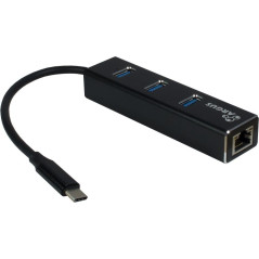 Inter-Tech HUB 3Port Argus IT-410 1x RJ45 Gigabit LAN passiv Black