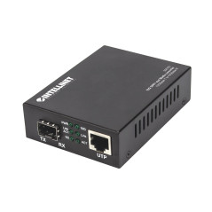 Intellinet 508193 convertisseur de Support réseau 10000 Mbit/s Noir