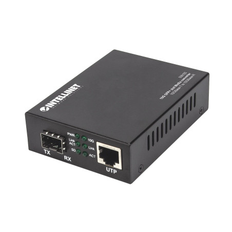 Intellinet 508193 convertisseur de Support réseau 10000 Mbit/s Noir