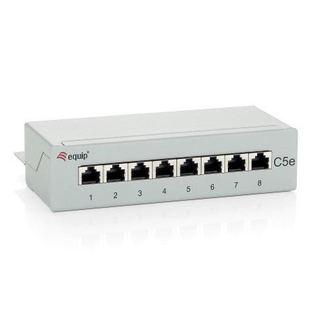 equip - Patchverteiler 8-Port Cat.5 (Tisch- oder Wandgerät)