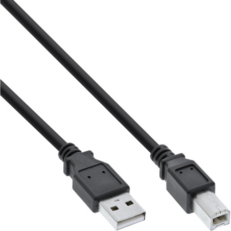 InLine 34503X 0.3m USB A USB B Mâle Mâle Noir câble USB - Câbles USB (0,3 m, USB A, USB B, 2.0, Noir)