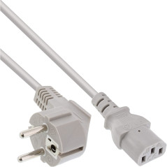 InLine 16650G câble électrique Gris 0,5 m Coupleur C13 CEE7/7 - Cables électriques (0,5 m, Male connector / Female connector, Co
