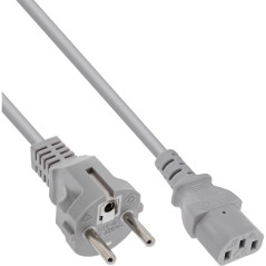 InLine 16651K câble électrique Noir 0,5 m CEE7/7 - Cables électriques (0,5 m, Male connector / Female connector, CEE7/7, CEE7/7,