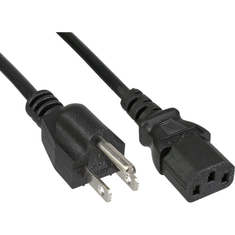 InLine 16655V câble électrique Noir 5 m Coupleur C13 NEMA 1-15P - Cables électriques (5 m, Male connector / Female connector, Co InLine 16655V câble électrique Noir 5 m Coupleur C13 NEMA 1-15P - Cables électriques (5 m, Male connector / Female connector, Co