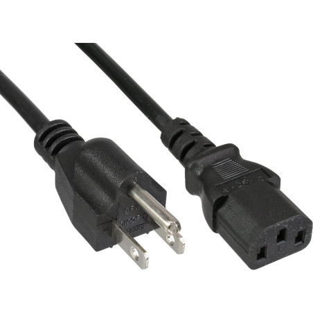 InLine 16655V câble électrique Noir 5 m Coupleur C13 NEMA 1-15P - Cables électriques (5 m, Male connector / Female connector, Co