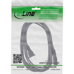 InLine 16651Y câble électrique Noir 1 m NEMA 1-15P Coupleur C7 - Cables électriques (1 m, Male connector / Female connector, NEM