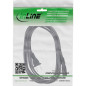 InLine 16651Y câble électrique Noir 1 m NEMA 1-15P Coupleur C7 - Cables électriques (1 m, Male connector / Female connector, NEM