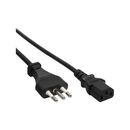 InLine 16650I câble électrique Noir 0,5 m Coupleur C13 - Cables électriques (0,5 m, Male connector / Female connector, Coupleur