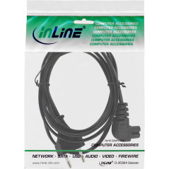 InLine 16754D câble électrique Noir 10 m CEE7/16 Coupleur C7 - Cables électriques (10 m, Male connector / Female connector, CEE7