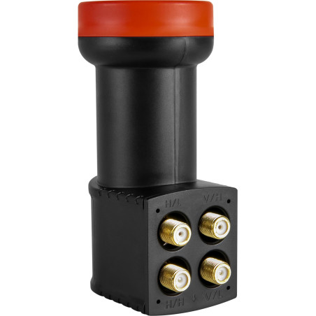 Megasat Diavolo Quattro LNB – LNB Universel (pour Utilisation avec Un multiswitch, connecteurs F plaqués Or, pour Les exigences