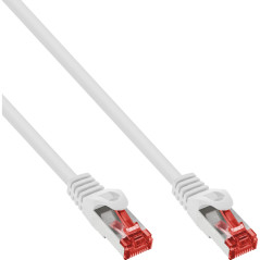 InLine 76111W Câble patch S/FTP (PiMf), catégorie 6, 250 MHz, PVC, CCA blanc, 1 m