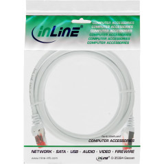 InLine 76111W Câble patch S/FTP (PiMf), catégorie 6, 250 MHz, PVC, CCA blanc, 1 m