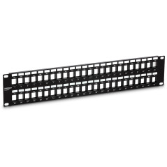 TRENDnet, TC-KP48, Panneau de Brassage Keystone 2U HD 48 Ports Vierge, boîtier de Montage en Rack en métal 2U 19", Panneau de Br