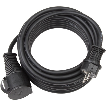 Brennenstuhl 1167810 Cordon prolongateur pour Chantier IP44, Noir, 10 m