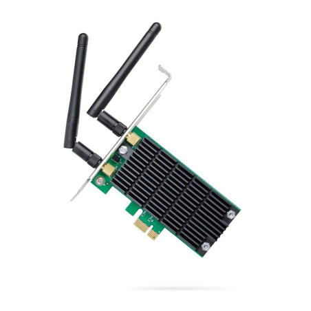 TP-Link Carte WiFi Archer T4E, Carte PCIe AC 1200 Mbps, 5 GHz/2,4 GHz, Antennes détachables, Beamforming, MIMO 2×2, Compatible W