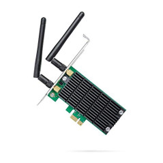 TP-Link Carte WiFi Archer T4E, Carte PCIe AC 1200 Mbps, 5 GHz/2,4 GHz, Antennes détachables, Beamforming, MIMO 2×2, Compatible W
