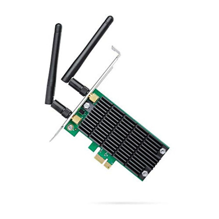 TP-Link Carte WiFi Archer T4E, Carte PCIe AC 1200 Mbps, 5 GHz/2,4 GHz, Antennes détachables, Beamforming, MIMO 2×2, Compatible W