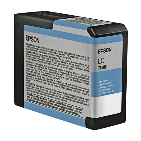 Epson T5805 Cartouche d'encre d'origine 1 x cyan clair Amazon Dash Replenishment est prêt