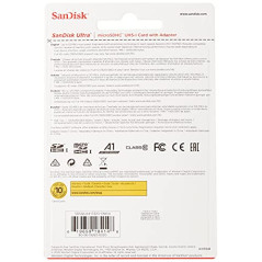 SanDisk Ultra 32GB microSDHC Memory Card + SD Adapter with A1 App Performance Up to 120MB/s, Class 10, UHS-I