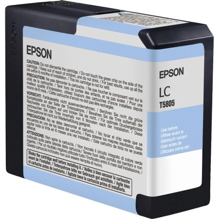 Epson T5805 Cartouche d'encre d'origine 1 x cyan clair Amazon Dash Replenishment est prêt