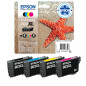 Epson Multipack 603XL Etoile de Mer, Cartouches d'encre d'origine XL Haute capacité, 4 couleurs : Noir, Cyan, Magenta, Jaune, XP