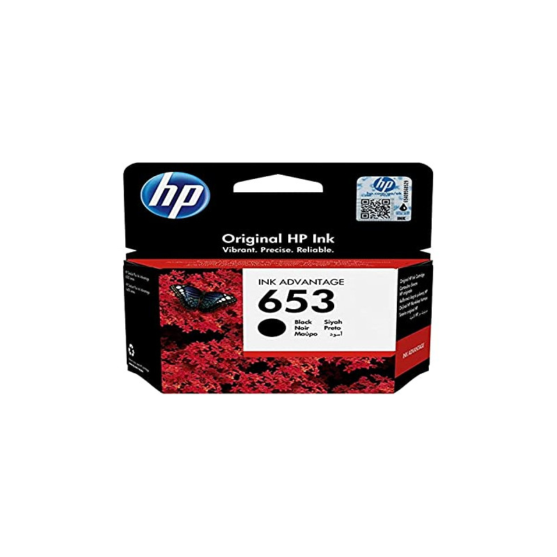 HP Cartouche d’Encre Ink Advantage Noire HP653 Authentique