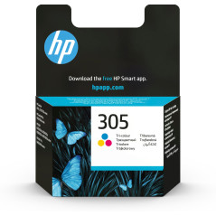 HP 305 Cartouche d'Encre Trois Couleurs Cyan/Magenta/Jaune Authentique (3YM60AE)