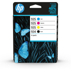 HP 934 Pack de 4 Cartouches d'encre Noire/ 935 Pack de 4 Cartouches d'encre Cyan/Magenta/Jaune Authentiques