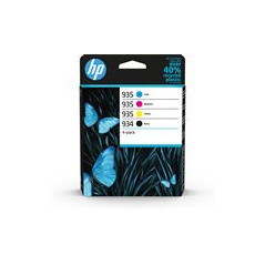 HP 934 Pack de 4 Cartouches d'encre Noire/ 935 Pack de 4 Cartouches d'encre Cyan/Magenta/Jaune Authentiques