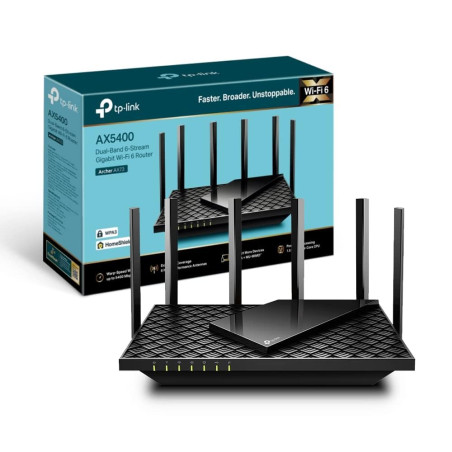 TP-Link Routeur WiFi 6 AX 5400 Mbps bi-Bande, 5 Ports Gigabit, 6 antennes à Haute Performance, OneMesh, WPA3, Contrôle Parental,