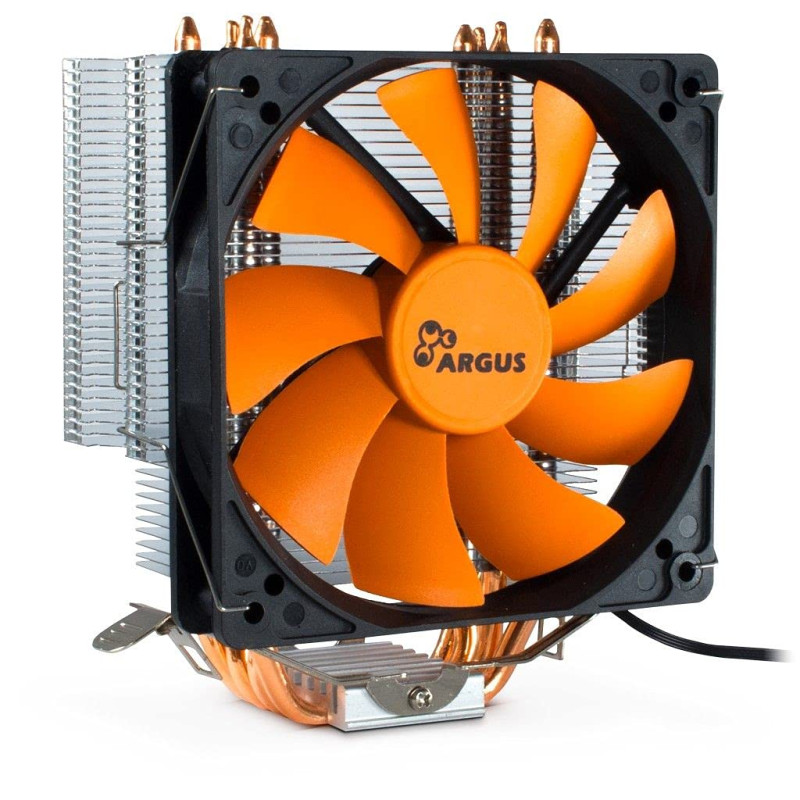 Inter-Tech Argus SU-260 Processeur Refroidisseur 12 cm Noir, Orange