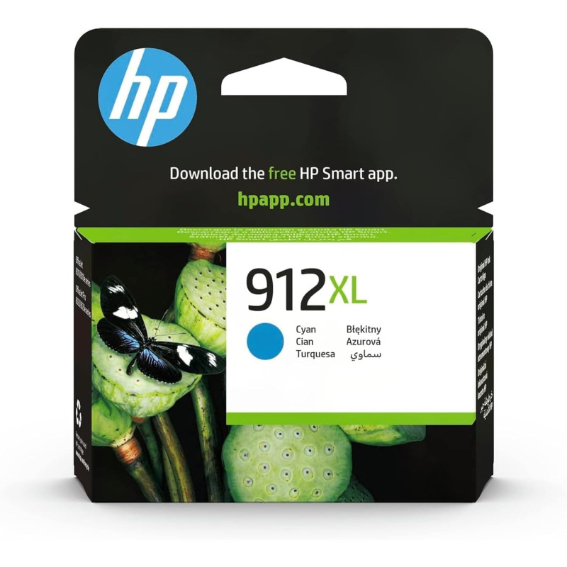 HP 912XL Cartouche d'Encre Cyan grande capacité Authentique (3YL81AE) pour HP OfficeJet Pro 8010 series / 8020 series
