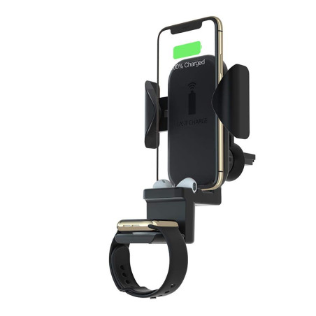 Terratec ChargeAir All Car Support Actif Mobile/Smartphone, Smartwatch Noir