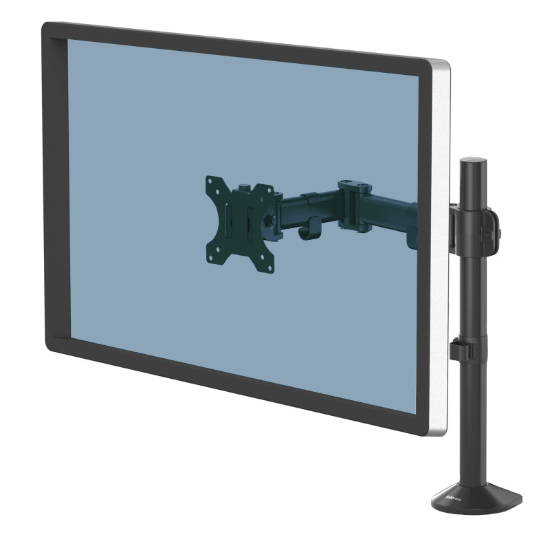 Fellowes Bras Porte-Écran Reflex Simple pour 1 Écran Jusqu'à 27", Hauteur Et Profondeur Ajustables, Norme VESA Fellowes Bras Porte-Écran Reflex Simple pour 1 Écran Jusqu'à 27", Hauteur Et Profondeur Ajustables, Norme VESA