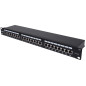 Intellinet Panneau de brassage, Cat6a, FTP, 24 ports, 1U, blindé, blocs de poinçonnage à 90°, noir