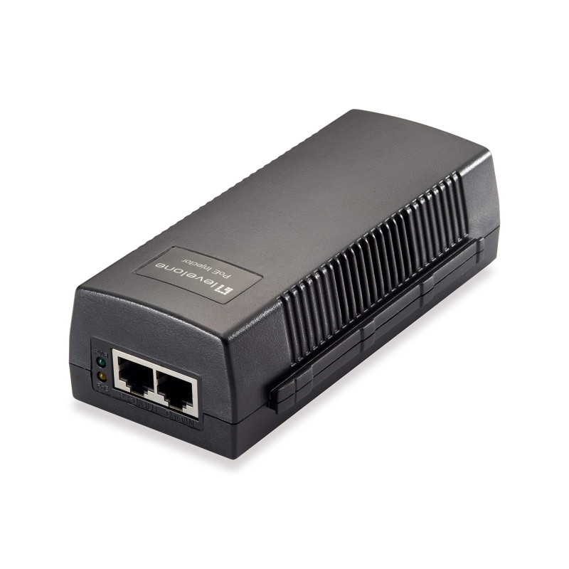 Adaptateur d'injection POE 10/100 Level One Passe des données et l'alimentation Via Le même câble de 15,4W Adaptateur d'injection POE 10/100 Level One Passe des données et l'alimentation Via Le même câble de 15,4W