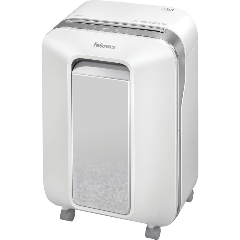 Fellowes Destructeur de documents Powershred LX201, 12 feuilles, petites entreprises/télétravail, Micro-Cut DIN P-5, Corbeille 2 Fellowes Destructeur de documents Powershred LX201, 12 feuilles, petites entreprises/télétravail, Micro-Cut DIN P-5, Corbeille 2