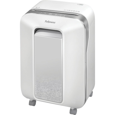 Fellowes Destructeur de documents Powershred LX201, 12 feuilles, petites entreprises/télétravail, Micro-Cut DIN P-5, Corbeille 2