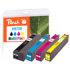 Peach PI300-750 cartouche d'encre 4 pièce(s) Compatible Rendement élevé (XL) Noir, Cyan, Magenta, Jaune