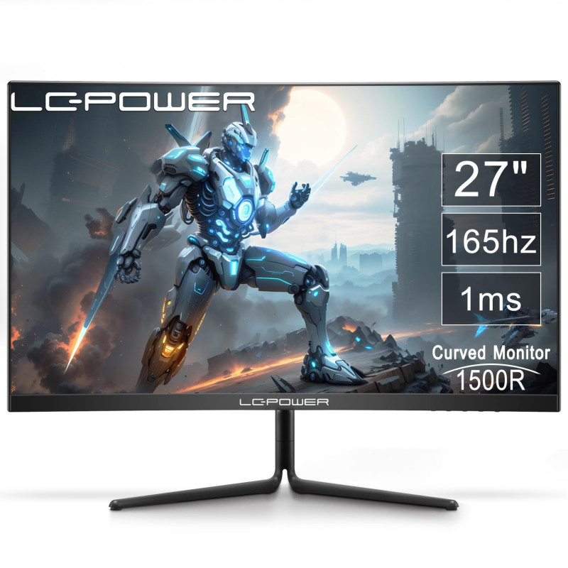 LC-Power LC-M27-FHD-165-C écran Plat de PC 68,6 cm (27") 1920 x 1080 Pixels Full HD Noir