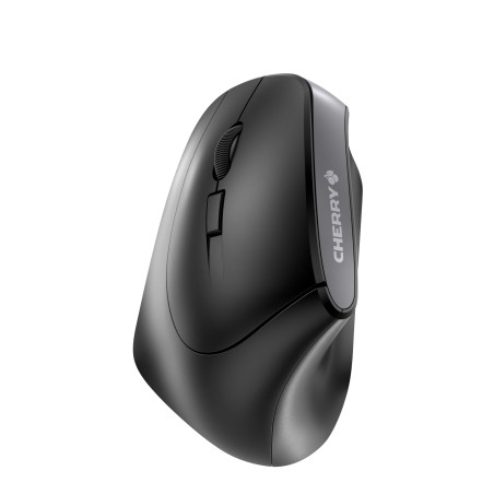 Cherry MW 4500 Left, Souris Verticale Ergonomique pour Gauchers, sans Fil (Radio 2,4 GHz), Résolution Réglable sur 3 Niveaux Jus