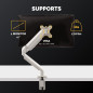 Fellowes Bras Porte Ecrans Platinum Series Simple Support Moniteur Jusqu'à 32", Hauteur Ajustable, Norme VESA, 2 Ports USB, Arge Fellowes Bras Porte Ecrans Platinum Series Simple Support Moniteur Jusqu'à 32", Hauteur Ajustable, Norme VESA, 2 Ports USB, Arge