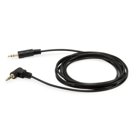 Equip 147084 Câble audio 3,5 mm mâle vers mâle stéréo coudé à 90° Noir