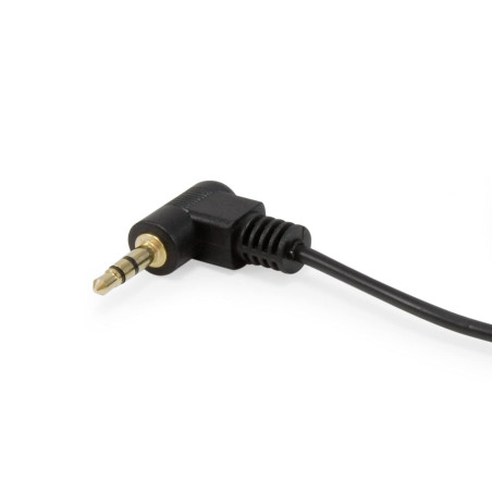 Equip 147084 Câble audio 3,5 mm mâle vers mâle stéréo coudé à 90° Noir