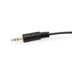 Equip 147084 Câble audio 3,5 mm mâle vers mâle stéréo coudé à 90° Noir