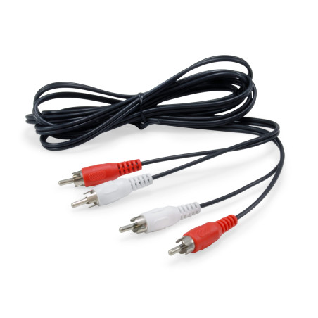 Equip 147094 Câble Audio 2 x RCA / 2 x RCA mâle vers mâle Noir 2,5 m