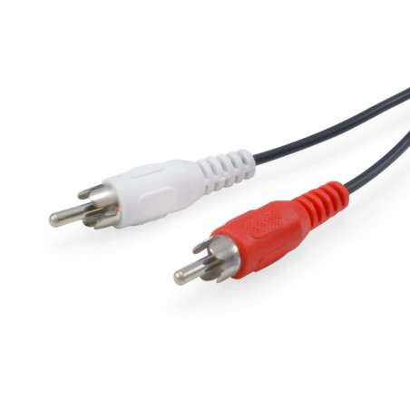 Equip 147094 Câble Audio 2 x RCA / 2 x RCA mâle vers mâle Noir 2,5 m