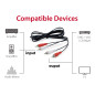 Equip 147094 Câble Audio 2 x RCA / 2 x RCA mâle vers mâle Noir 2,5 m Equip 147094 Câble Audio 2 x RCA / 2 x RCA mâle vers mâle Noir 2,5 m
