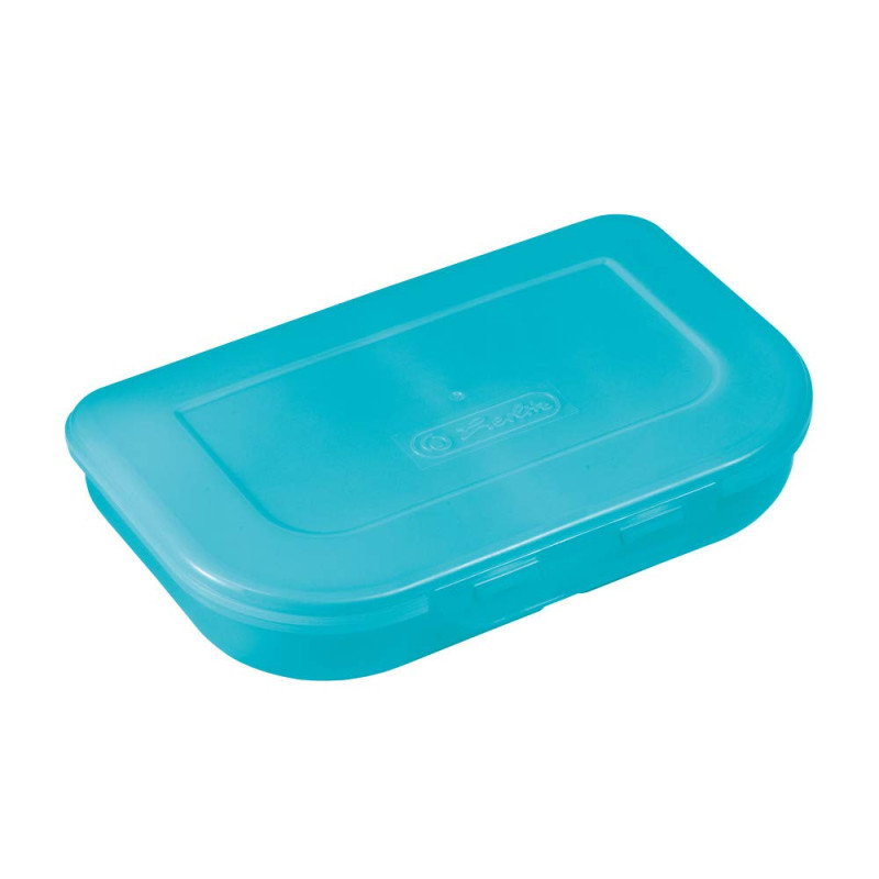Herlitz Boîte à déjeuner Turquoise avec 2 Compartiments - Boîte à déjeuner en Plastique pour Enfants, Passe au Lave-Vaisselle et Herlitz Boîte à déjeuner Turquoise avec 2 Compartiments - Boîte à déjeuner en Plastique pour Enfants, Passe au Lave-Vaisselle et