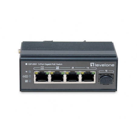 LevelOne IGP-0501 commutateur réseau Gigabit Ethernet (10/100/1000) Connexion Ethernet, supportant l'alimentation Via ce Port (P
